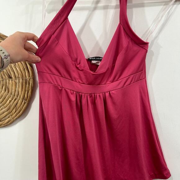 Vintage Y2K 2000s Wet Seal Pink Halter Tank Top Small - Picture 5 of 7